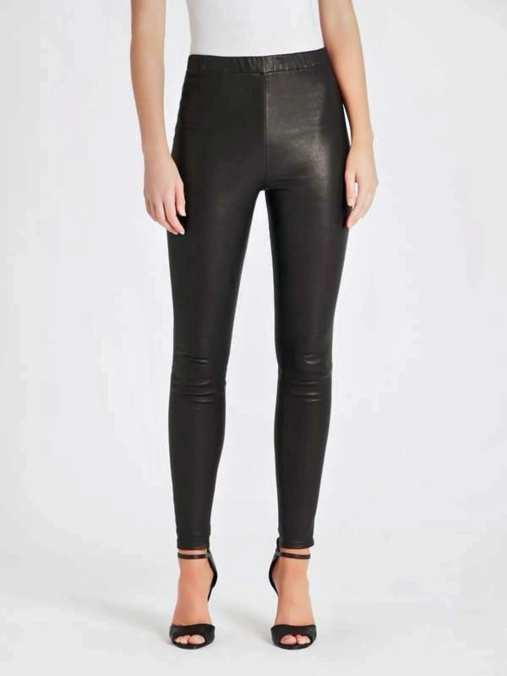 J Brand Mid-Rise Stretch Leather Leggings